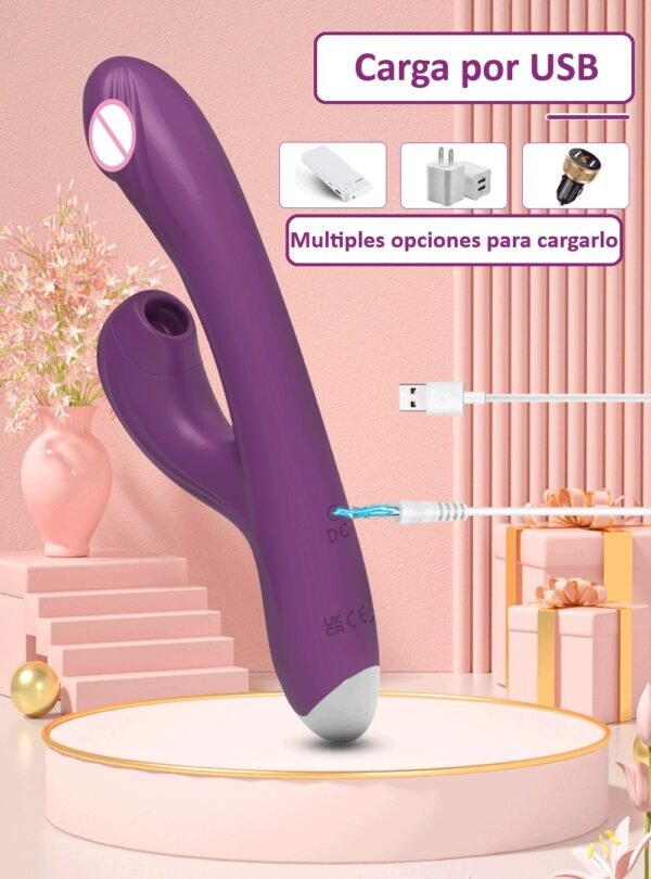 Vibrador de cabecita con succionador - Imagen 4