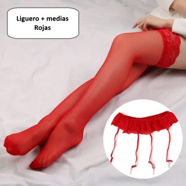 Liguero con medias - Imagen 9
