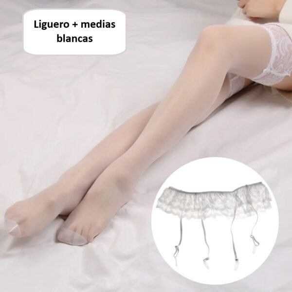 Liguero con medias - Imagen 10