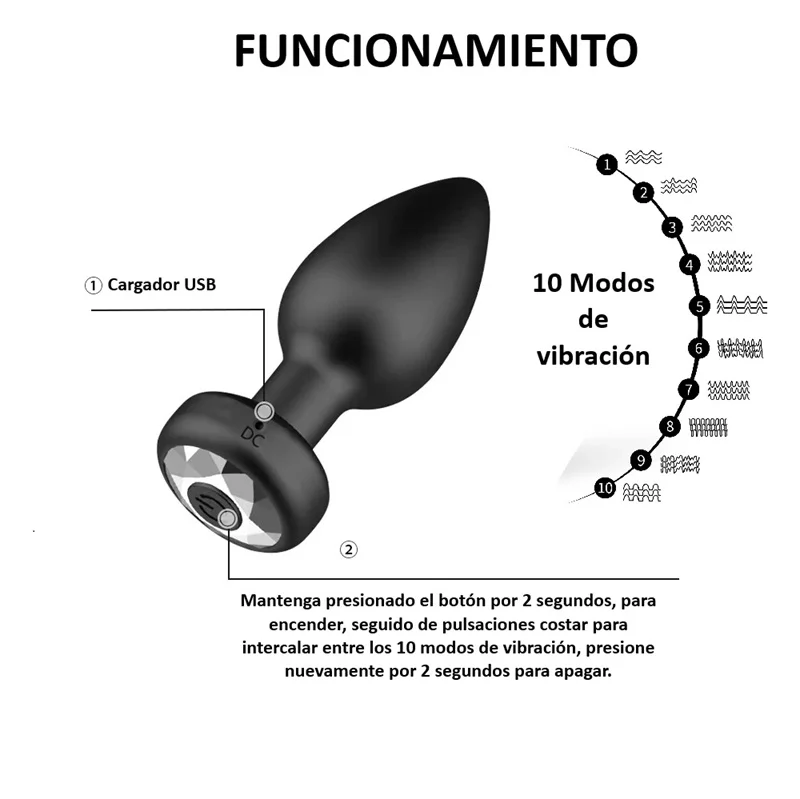Plug anal vibrador con control remoto - Imagen 4