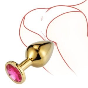 Plug anal metálico dorado